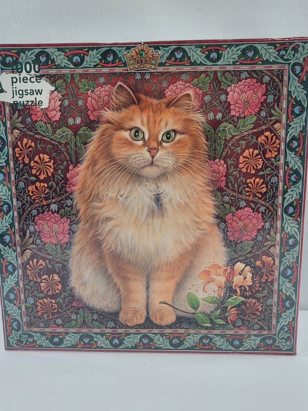 Lesley Anne Ivory Blossomire Floral Cat Ivory Cats Puzzle 1000 Pieces Jigsaw